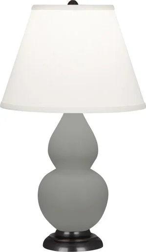 Small Double Gourd One Light Accent Lamp in Matte Smokey Taupe Glazed Ceramic w/Bronzeed (165|MST51)