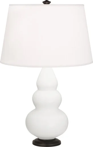 Small Triple Gourd One Light Accent Lamp in Matte Lily Glazed Ceramic w/Deep Patina Bronzeed (165|MLY31)