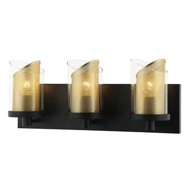 So Inclined Three Light Bath in Black/Gold (137|246B03BLGO)