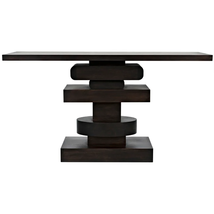 solange console, ebony walnut