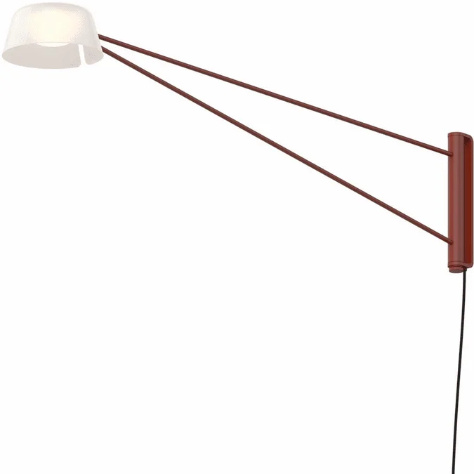 Sonneman 2031.73W Ray Modern Oxide Red LED Swing Arm Wall Lamp