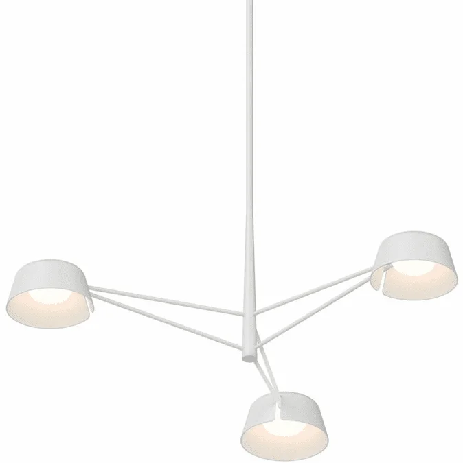 Sonneman 2033.17 Ray Contemporary Warm Gray LED Chandelier Light