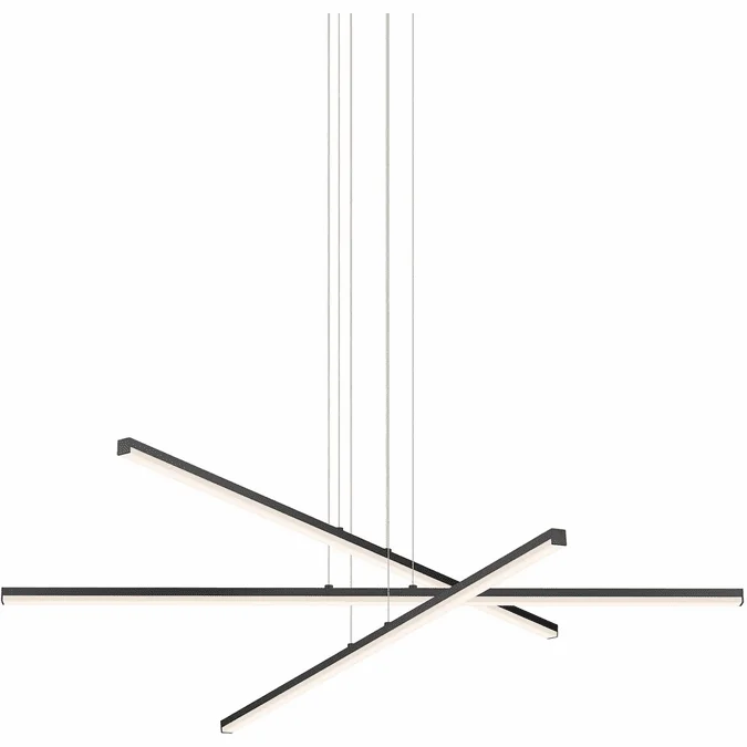 Sonneman 2763.25-J20 Stix Modern Satin Black LED Multi Hanging Lamp