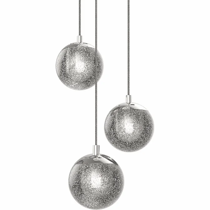 Sonneman 2962.01 Champagne Bubbles Contemporary Polished Chrome LED Multi Hanging Pendant Light