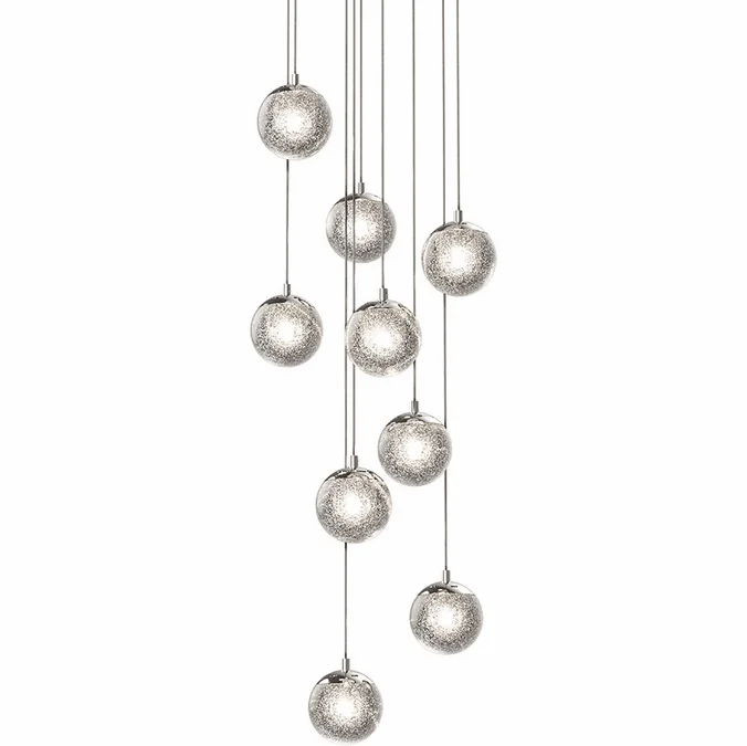 Sonneman 2964.01 Champagne Bubbles Contemporary Polished Chrome LED Multi Hanging Light Fixture