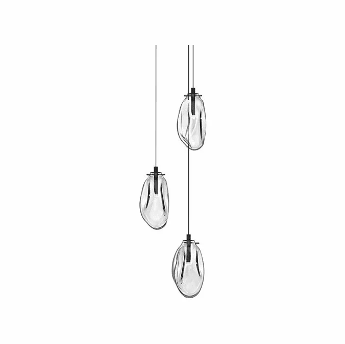 Sonneman 2971.25C Liquid Modern Satin Black Multi Lighting Pendant