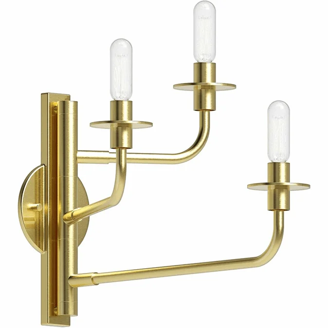 Sonneman 4540.38 Atelier Modern Satin Brass Wall Swing Arm Lamp