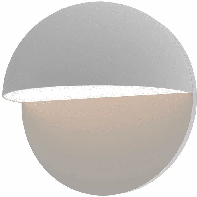 Sonneman 7472.74-WL Mezza Cupola Modern Textured Gray LED Exterior 8″ Wall Light Fixture