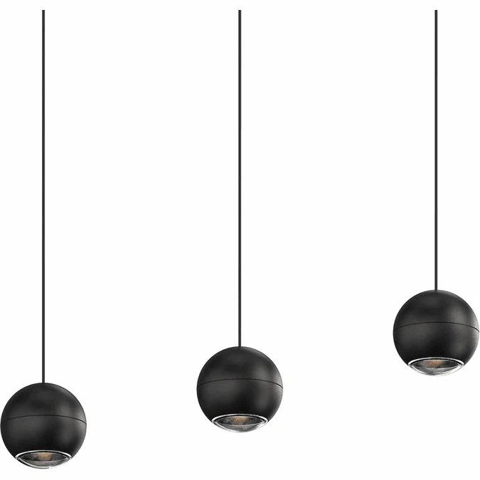 Sonneman 7506.97 Hemisphere Modern Textured Black LED Multi Hanging Light