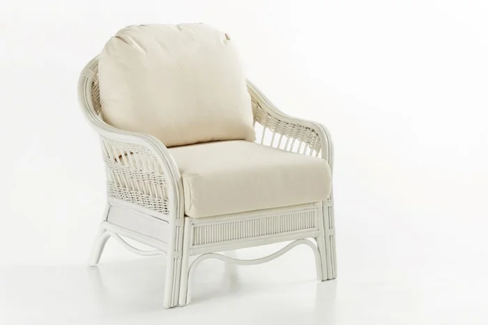 South Sea Indoor Bermuda Chair in White Wash 1401WHT CODE:UNIV10 for 10% Off