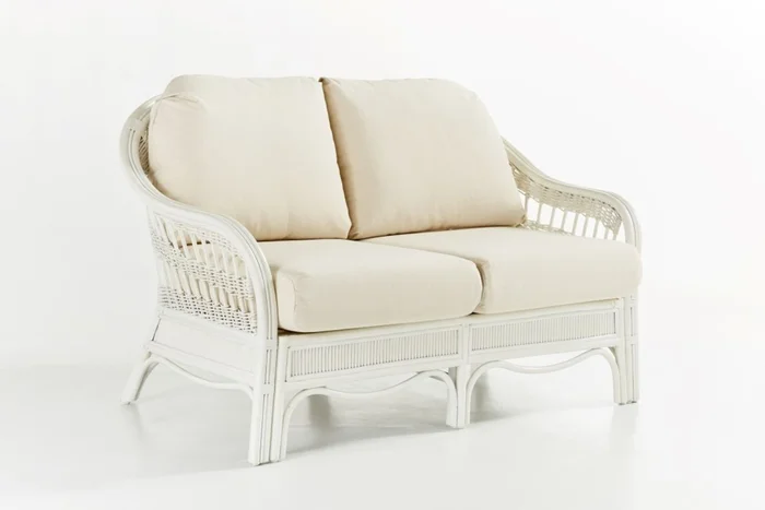 South Sea Indoor Bermuda Loveseat in White Wash 1412WHT CODE:UNIV10 for 10% Off