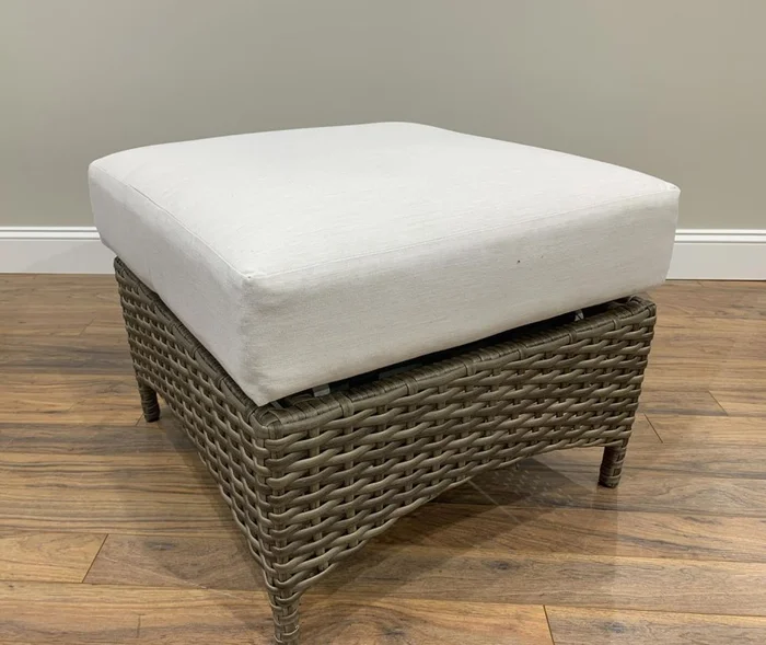South Sea Outdoor Caswell Ottoman in Mushroom 72206MSH CODE:UNIV10 for 10% Off