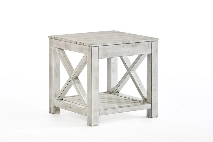 South Sea Outdoor Farlowe End Table in Brushed White 72343BRW CODE:UNIV10 for 10% Off