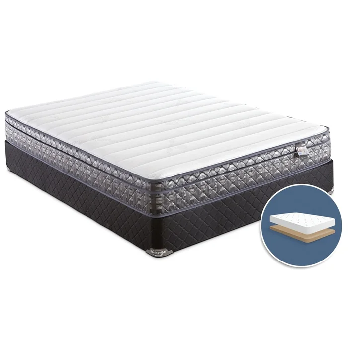 Springwall Endeavour 4 Euro-Top Firm Low-Profile Queen Mattress Set|Ensemble matelas ferme Euro-plateau profil bas Endeavour 4 de Springwall pour grand lit