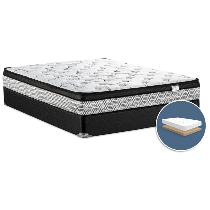 Springwall Fairweather 3 Euro-Top Plush Low-Profile Queen Mattress Set|Ensemble matelas moelleux Euro-plateau profil bas Fairweather 3 de Springwall pour grand lit