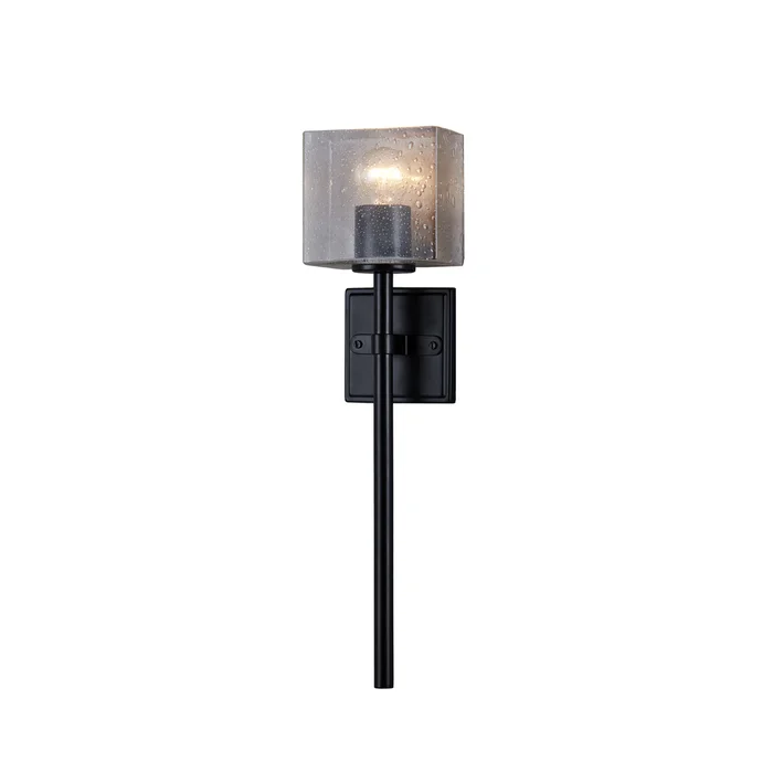 Spruce 1-Light Wall Sconce – Matte Black – FSN-4391-SEED-MBLK