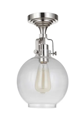 State House One Light Semi Flush Mount in Polished Nickel (46|X8308-PLN-C)