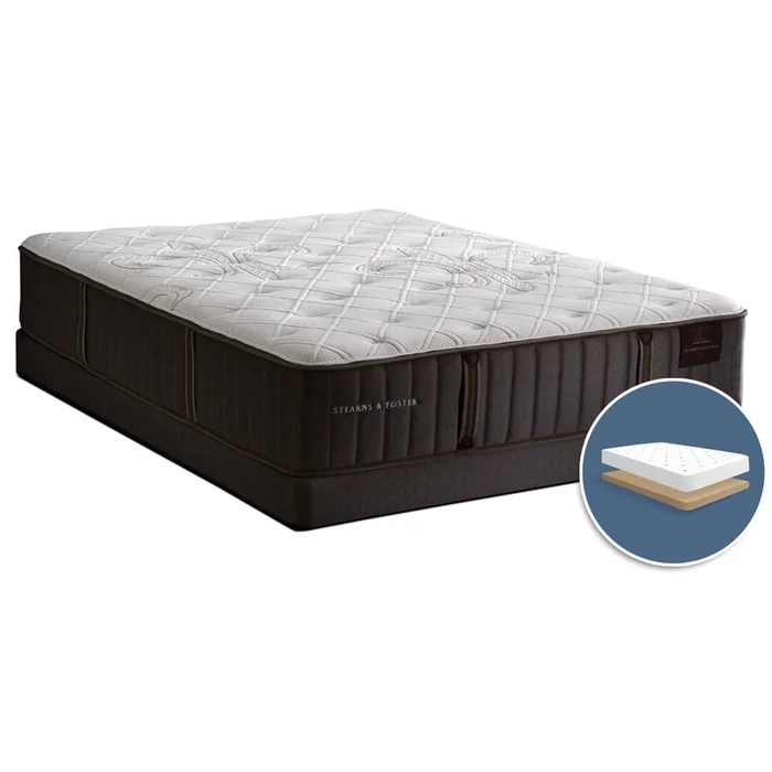 Stearns & Foster Finsbury Firm Low-Profile Queen Mattress Set|Ensemble matelas ferme profil bas Finsbury de Stearns & Foster pour grand lit