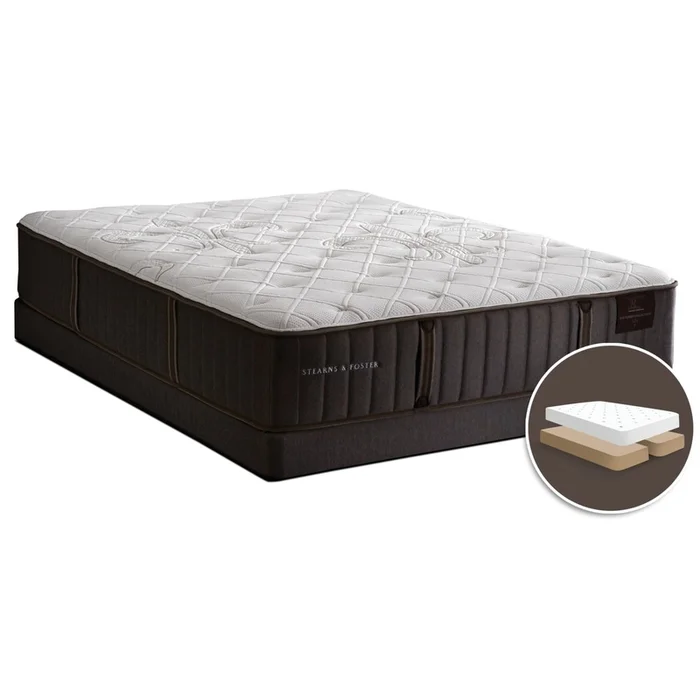 Stearns & Foster Finsbury Firm Split Queen Mattress Set|Ensemble matelas ferme divis Finsbury de Stearns & Foster pour grand lit