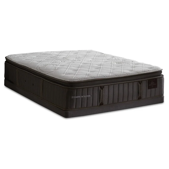Stearns & Foster Princedale Medium Pillow-Top Low-Profile Split Queen Mattress Set|Ensemble semi-ferme plateau-coussin divis profil bas Princedale de Stearns & Foster pour grand lit