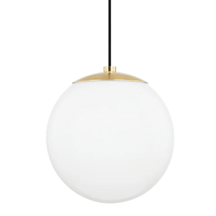 Stella 1-Light Pendant in Aged Brass 4.75L x 12W x 12H