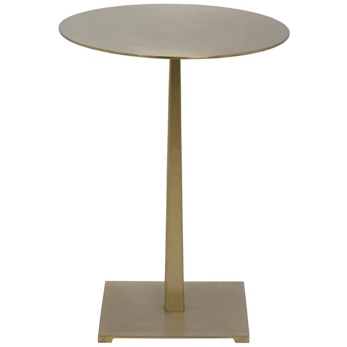 stiletto side table, metal with brass finish