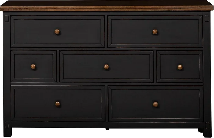 Stormy Ridge 7 Drawer Dresser in Chickory Black STOBL5500