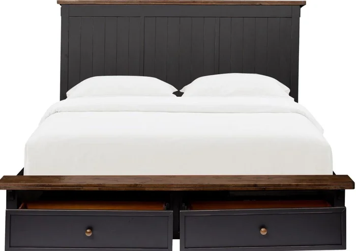 Stormy Ridge Cal King Storage Bed in Chickory Black STOBL5231