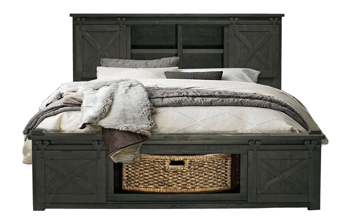 Sun Valley Cal King Rotating Storage Bed in Charcoal SUVCL5233