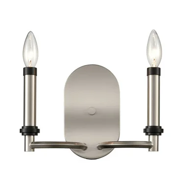 Sunsphere Two Light Wall Sconce in Satin Nickel (45|D4339)
