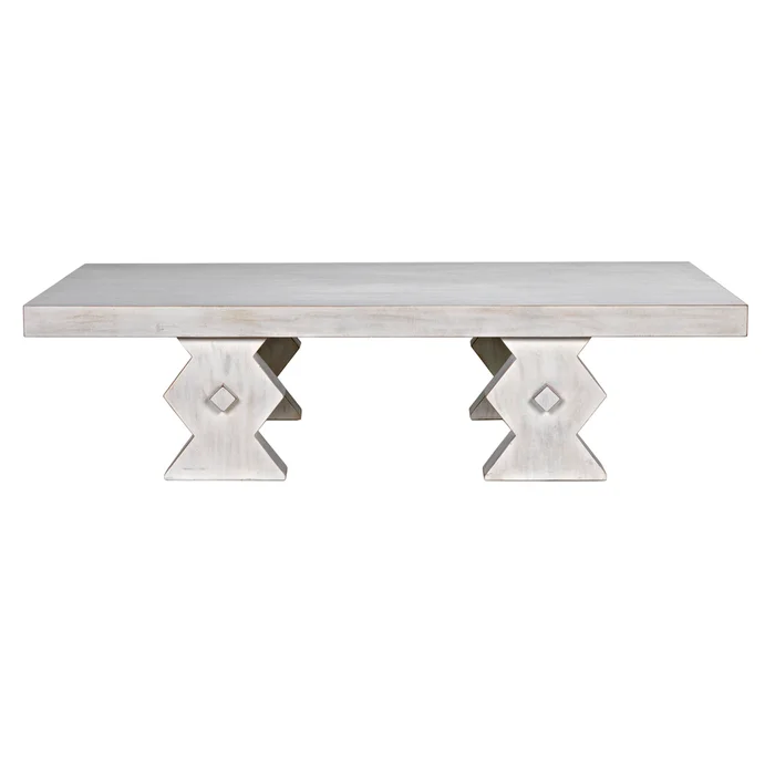 suzu coffee table, white wash