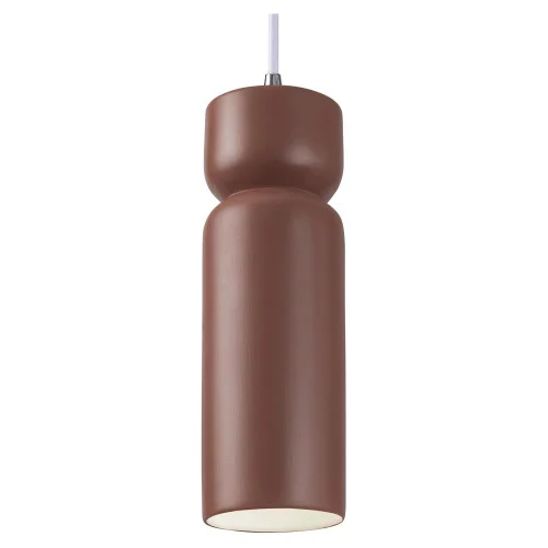 Tall Hourglass LED Pendant (254|CER-6510-CLAY-CROM-WTCD-LED1-700)