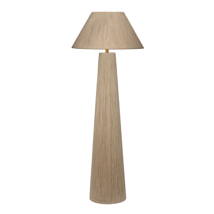 tension jute floor lamp