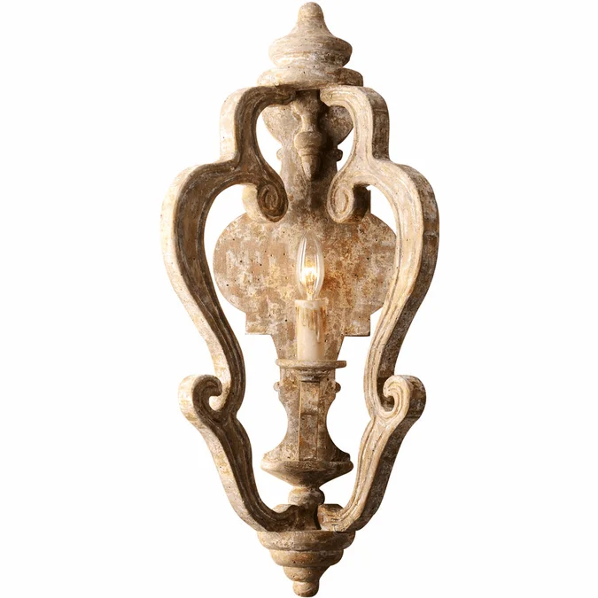 Terracotta W5110-1 Oriana Traditional Washed White Wall Sconce Lighting