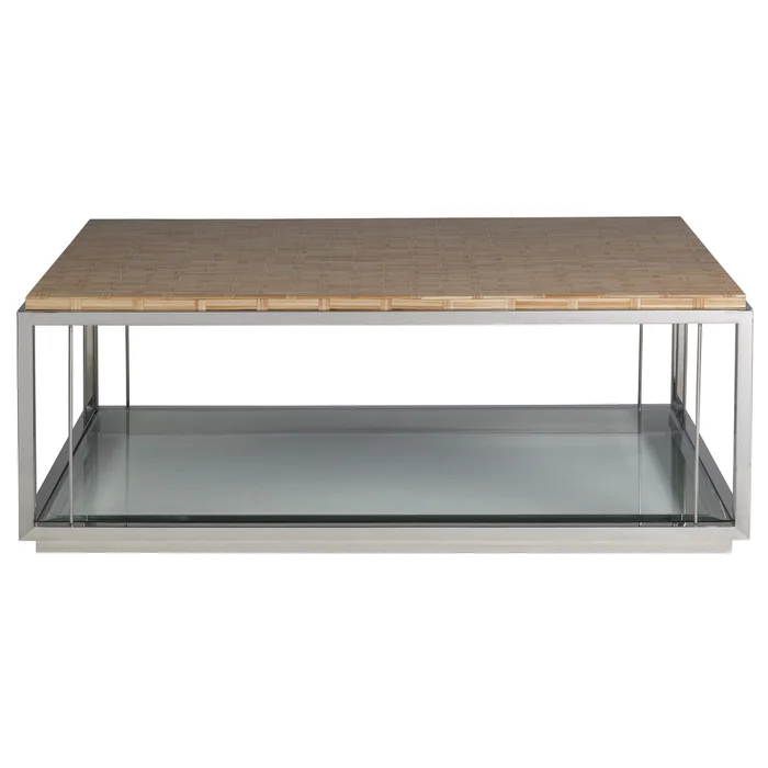 thatch rectangular cocktail table