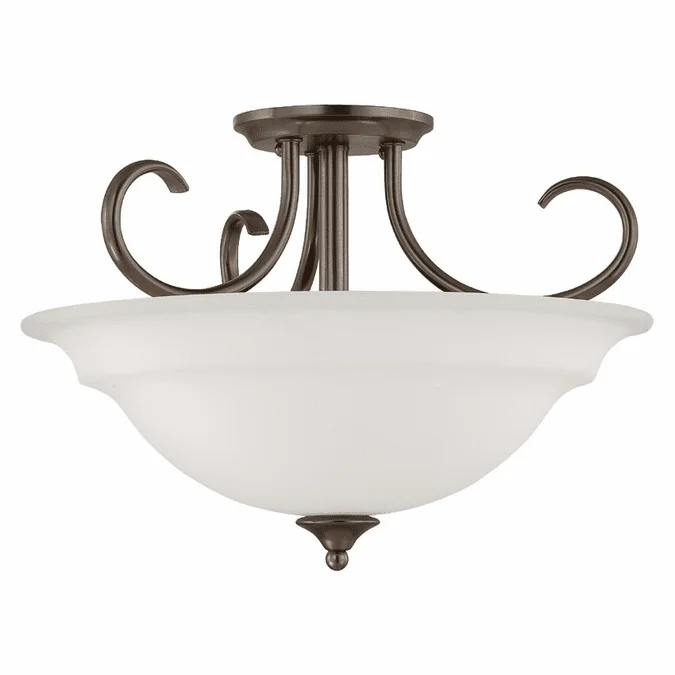 Thomas SL860715 Bella 16 Inch Diameter Oiled Bronze Semi Flush Mount Ceiling Lamp