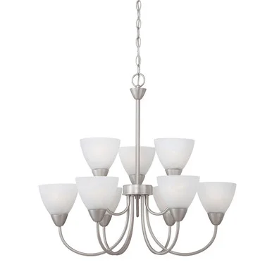 Tia Nine Light Chandelier in Matte Nickel (45|190036117)
