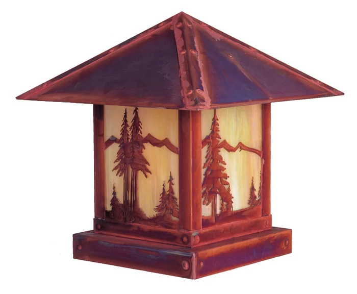 Timber Ridge One Light Column Mount in Antique Copper (37|TRC-9ARRM-AC)