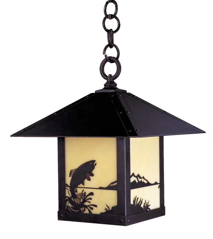 Timber Ridge One Light Pendant in Rustic Brown (37|TRH-9MNRM-RB)