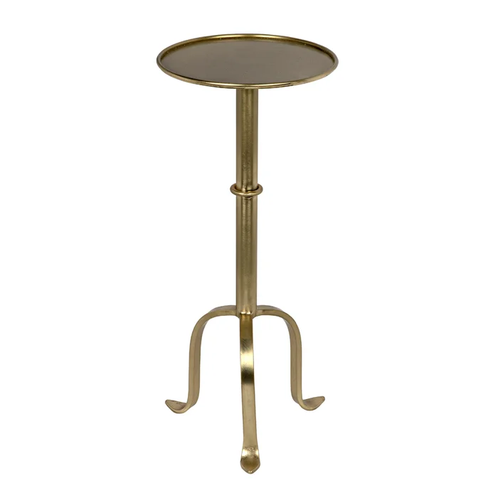 tini side table, metal with brass finish