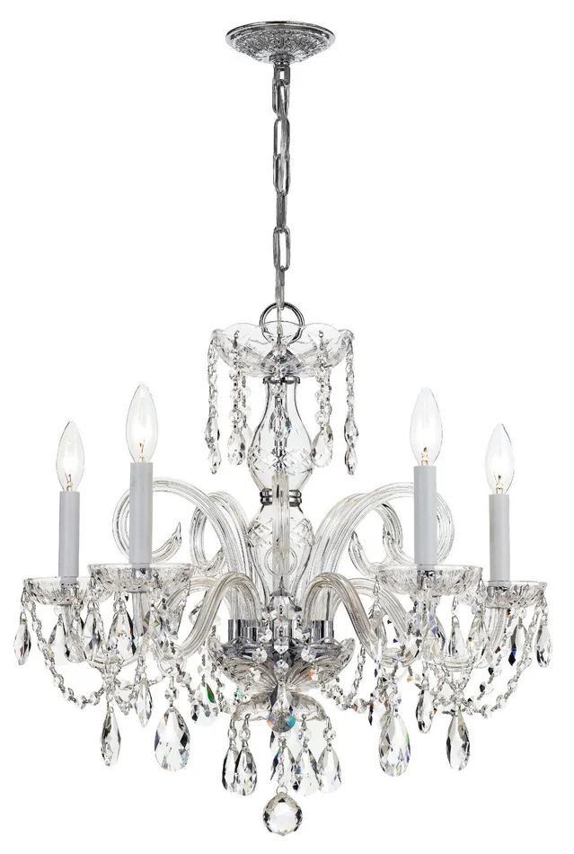 Traditional Crystal Five Light Chandelier