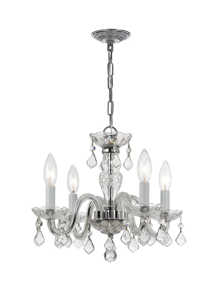 Traditional Crystal Four Light Mini Chandelier