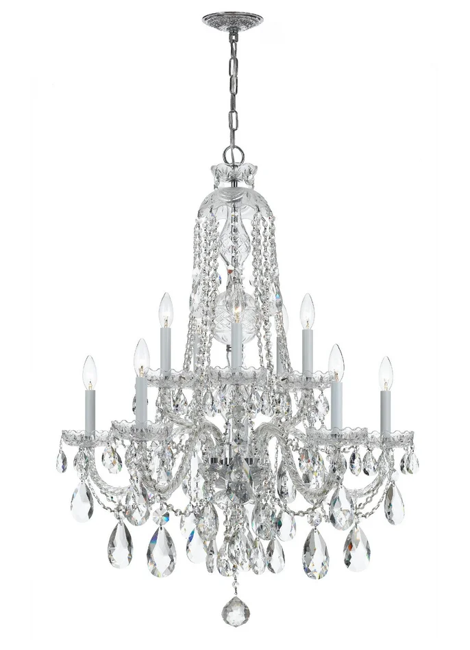 Traditional Crystal Ten Light Chandelier