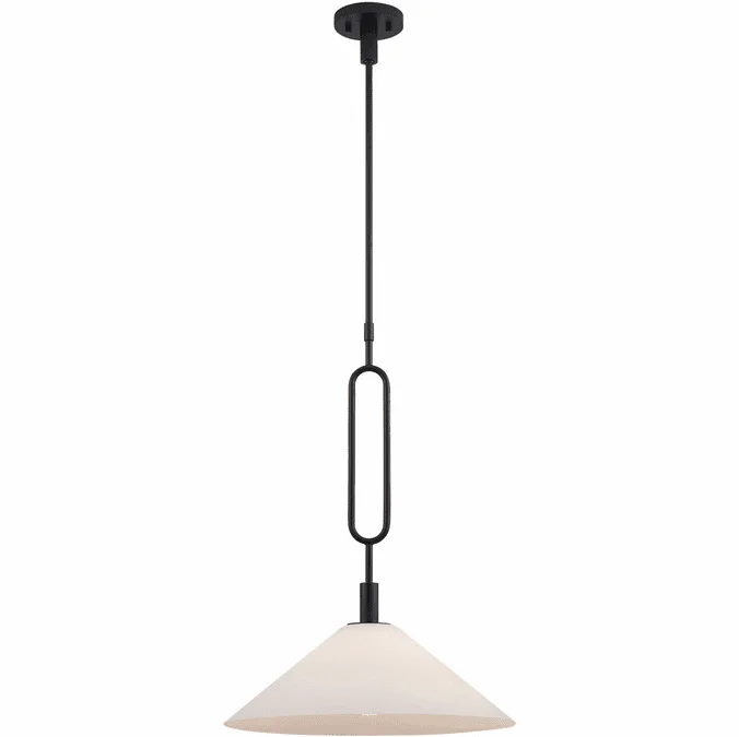 Trans Globe PND-2254 BK Lumidrop Contemporary Black 18″ Hanging Lamp
