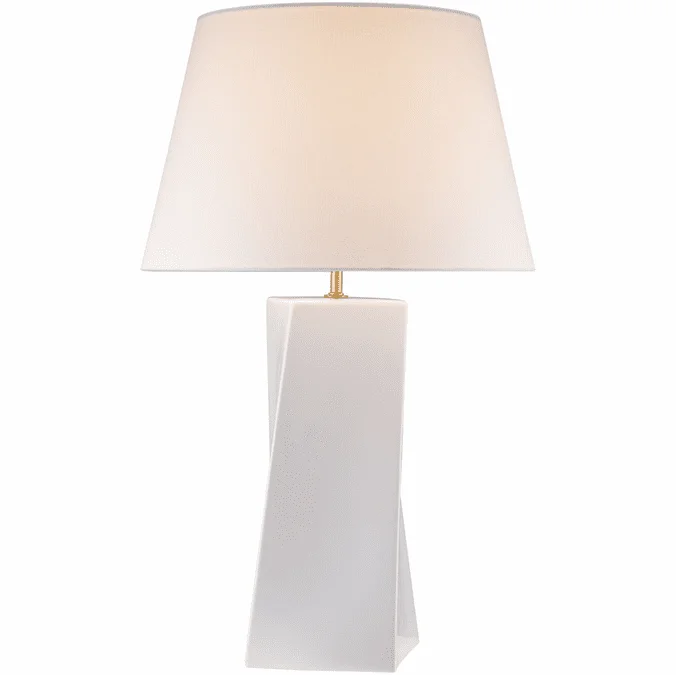 Trans Globe RTL-9172 WH Bennett Modern White Side Table Lamp