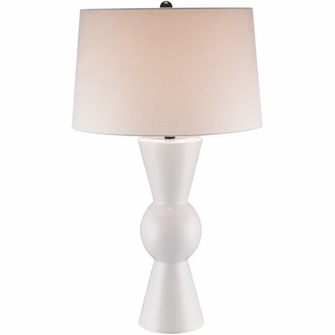 Trans Globe RTL-9176 WH Romola Modern White Table Lamp