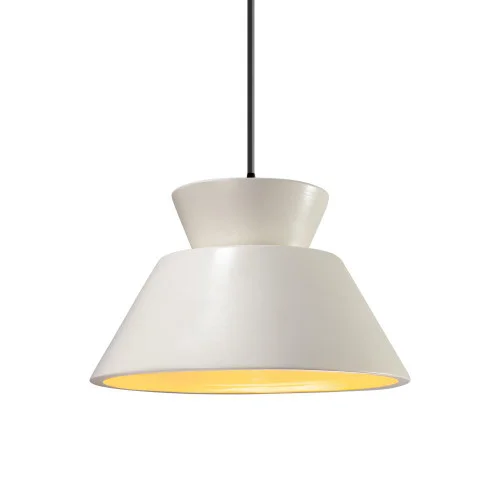 Trapezoid 1-Light Pendant (254|CER-6420-MTGD-MBLK-BKCD)