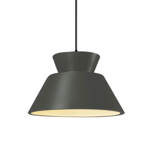 Trapezoid 1-Light Pendant (254|CER-6420-PWGN-MBLK-BKCD)