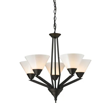 Tribecca Five Light Chandelier in Oil Rubbed Bronze (45|2455CH/10)