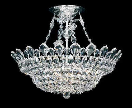 Trilliane 10 Light 120V Semi-Flush Mount in Polished Stainless Steel with Heritage Handcut Crystal (168|5797H)